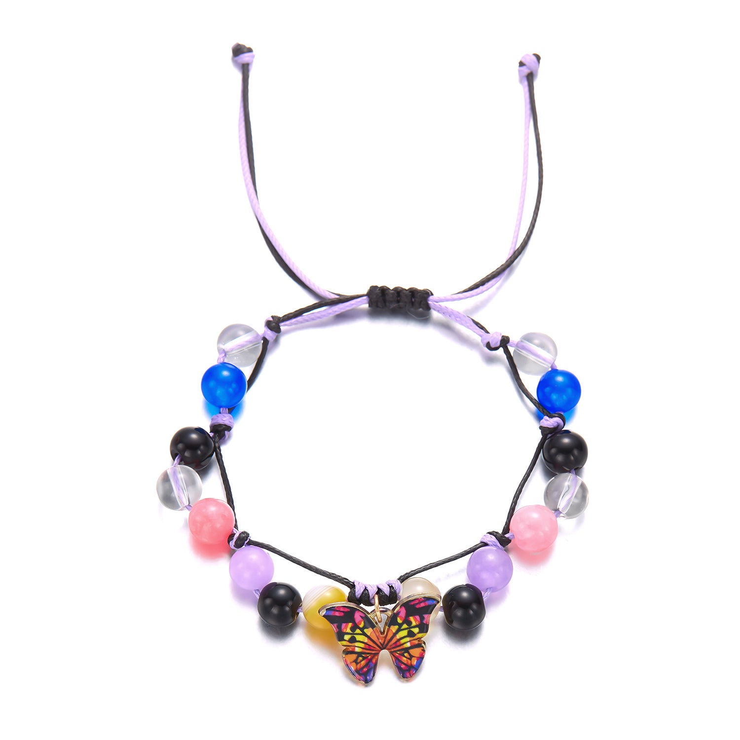 Wholesale  butterfly painting oil bracelet color crystal temperament bracelet