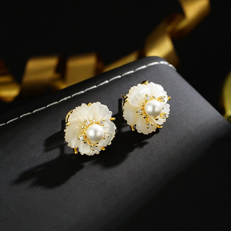 Wholesale Natural Fritillary Flower Earrings