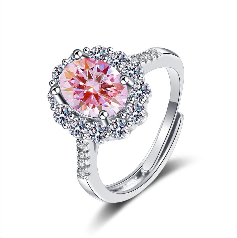 Wholesale  ocean heart inlaid sapphire group inlaid ring