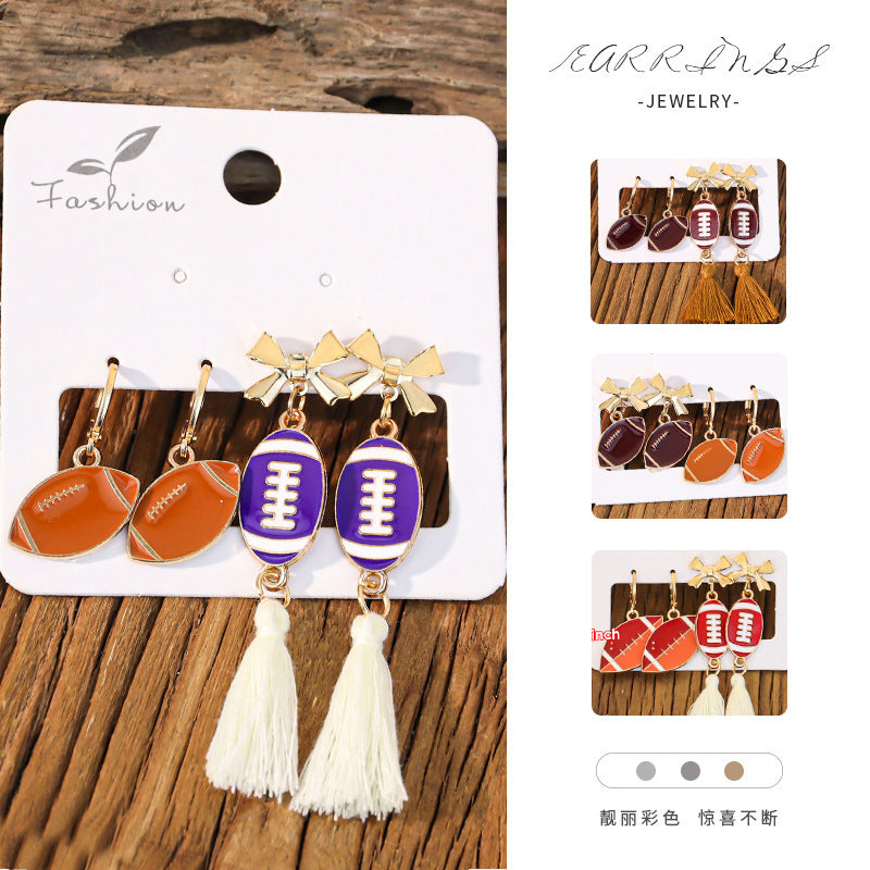 Set di orecchini a tema Super Bowl all'ingrosso