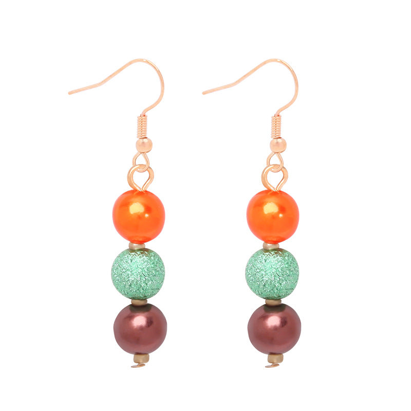 Wholesale Cartoon Alloy Oil Drop Thanksgiving Pumpkin Earrings ACC-ES-Bingl001