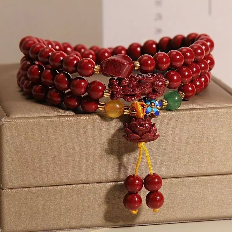 Wholesale Resin Bracelet Unisex Chinese Style Red Pixiu Beaded Jewelry for Everyday Wear
