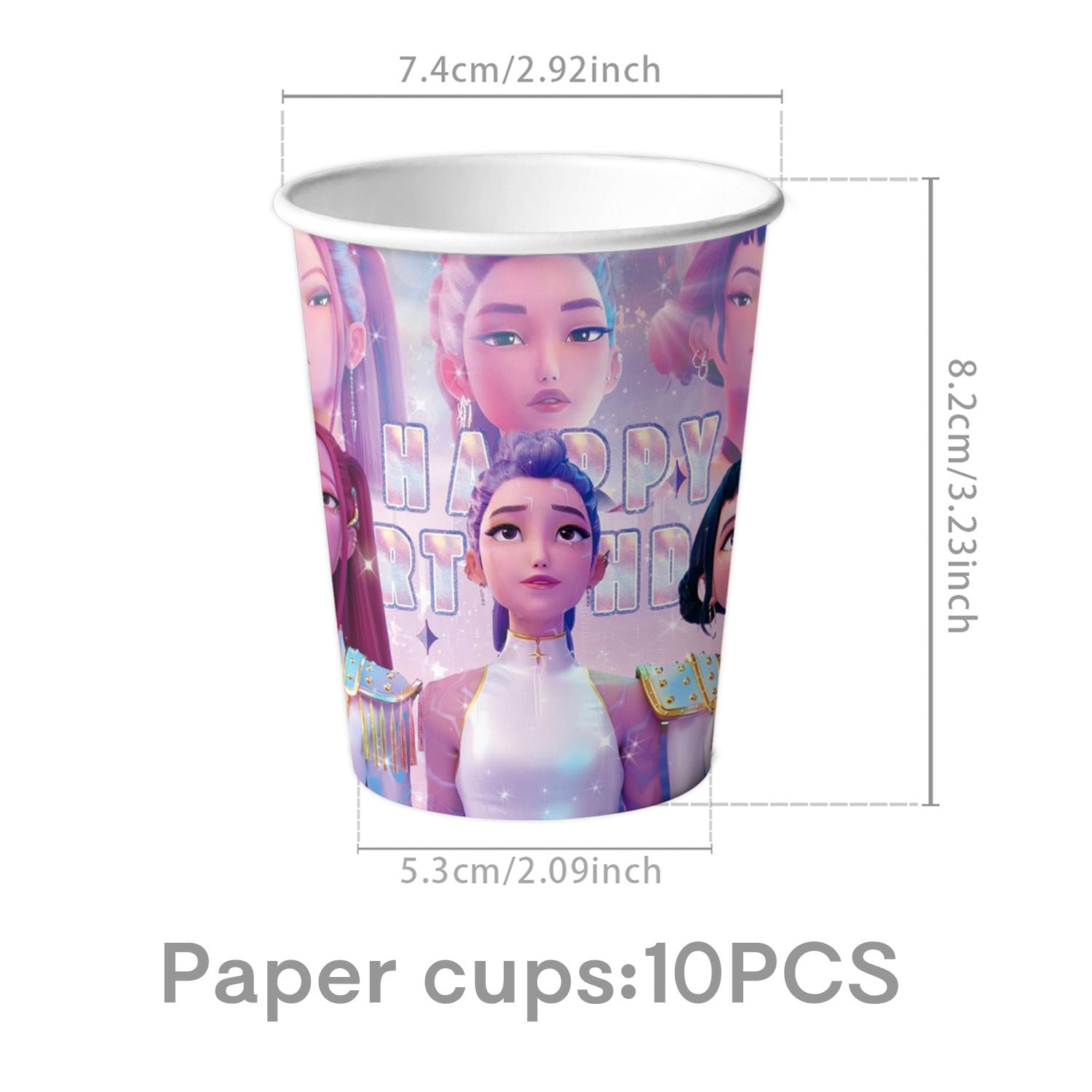 Wholesale KPOP  birthday party decoration tableware supplies atmosphere layout five-piece set kpop