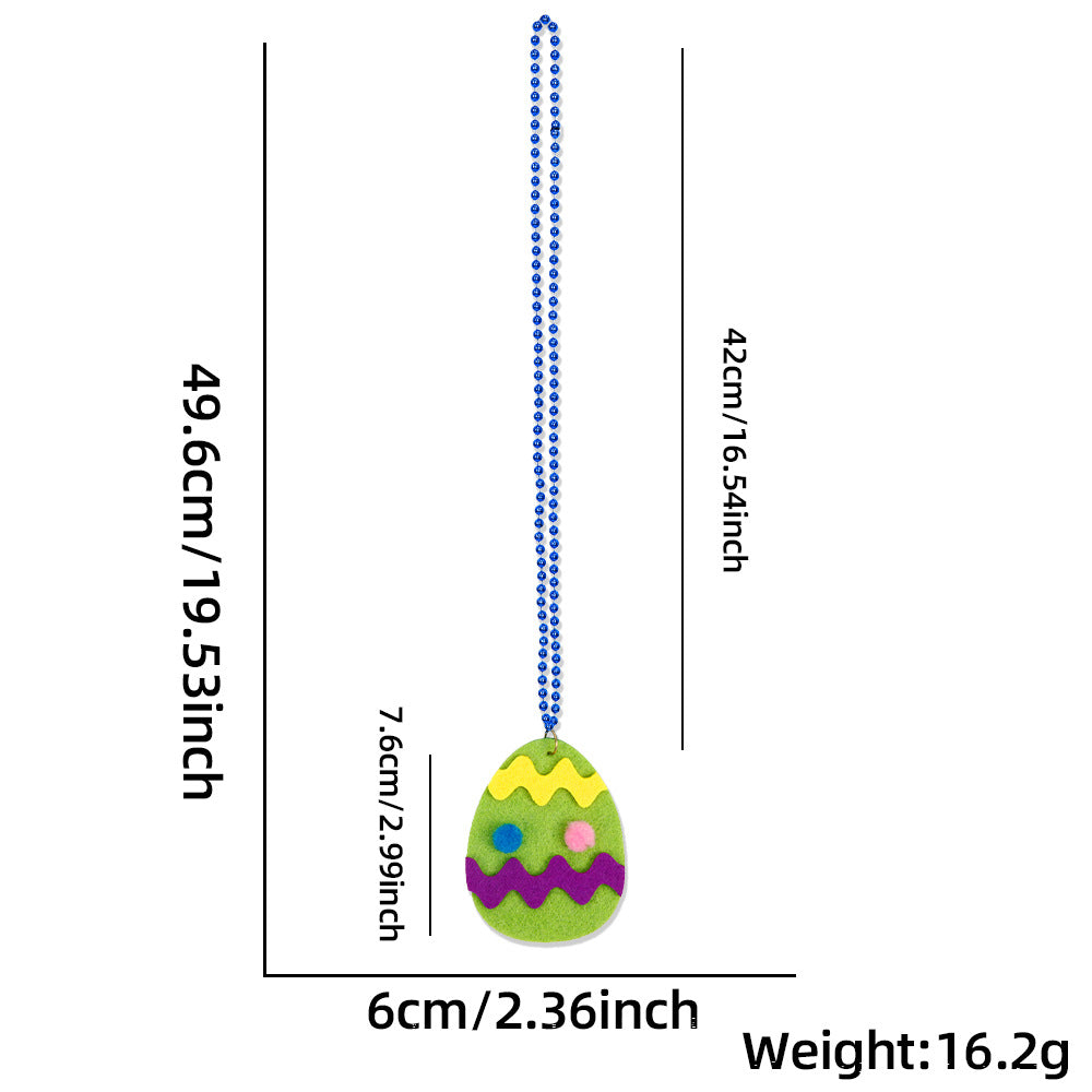 Wholesale  Easter necklace Spring family party photo decorations rabbit egg party electroplating bead chain