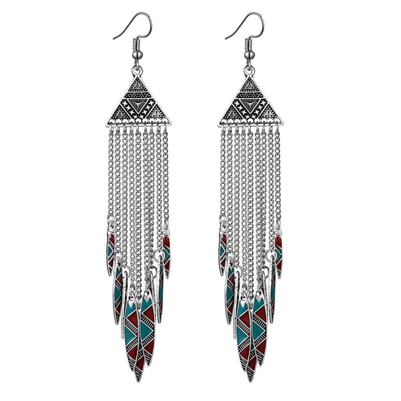 Wholesale Vintage Earrings Bohemian Long Tassel Earrings ACC-ES-Gumi003