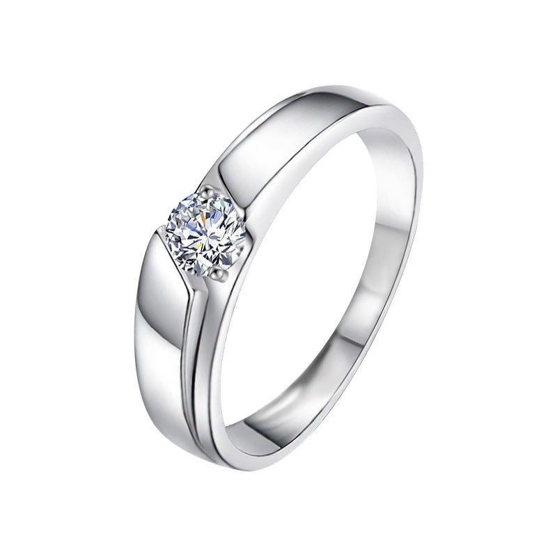 Wholesale Moissanite Couple 925 Sterling Silver Ring