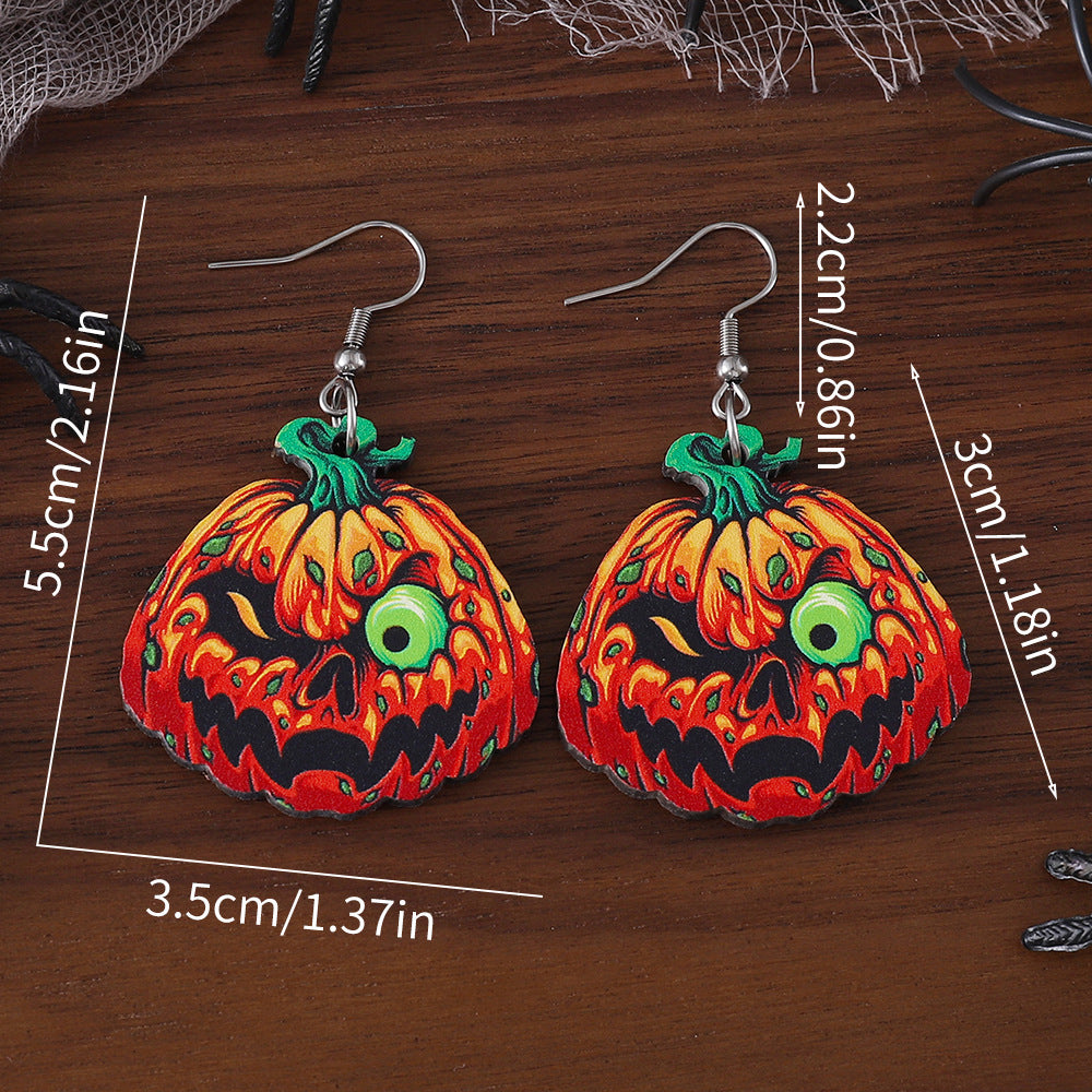 Wholesale  Halloween Western-style  Pumpkin Pendant Earrings