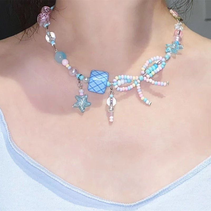 Wholesale  Pink Sausage Puppy Pearl Necklace