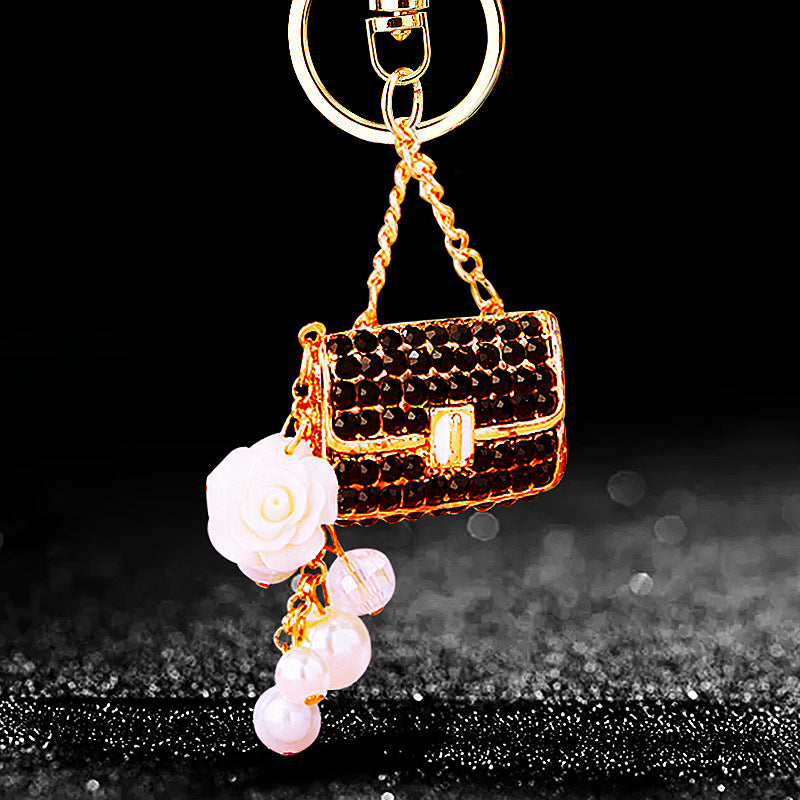 Wholesale Pearl Shoulder Bag Metal Keychain ACC-KC-RuiYuan004
