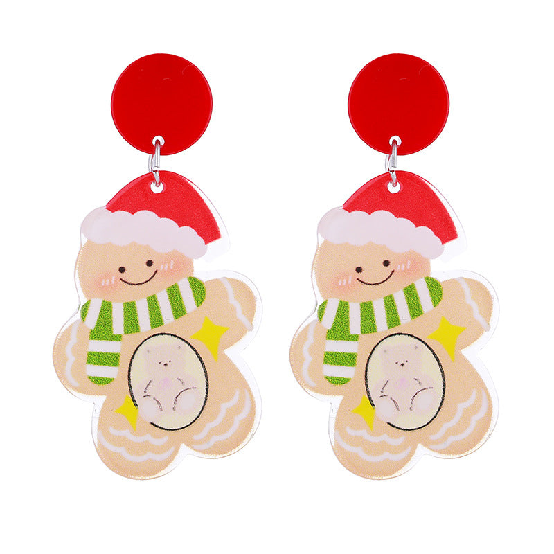 Wholesale New Year Christmas Tree  Acrylic Earrings
