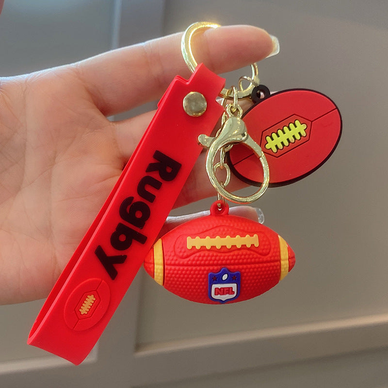 Wholesale Soft Rubber Football Keychains ACC-KC-WanXiang001