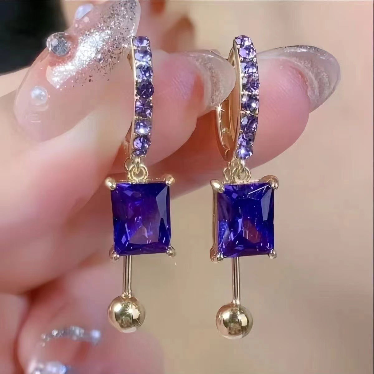 Wholesale Amethyst Tassel Earrings