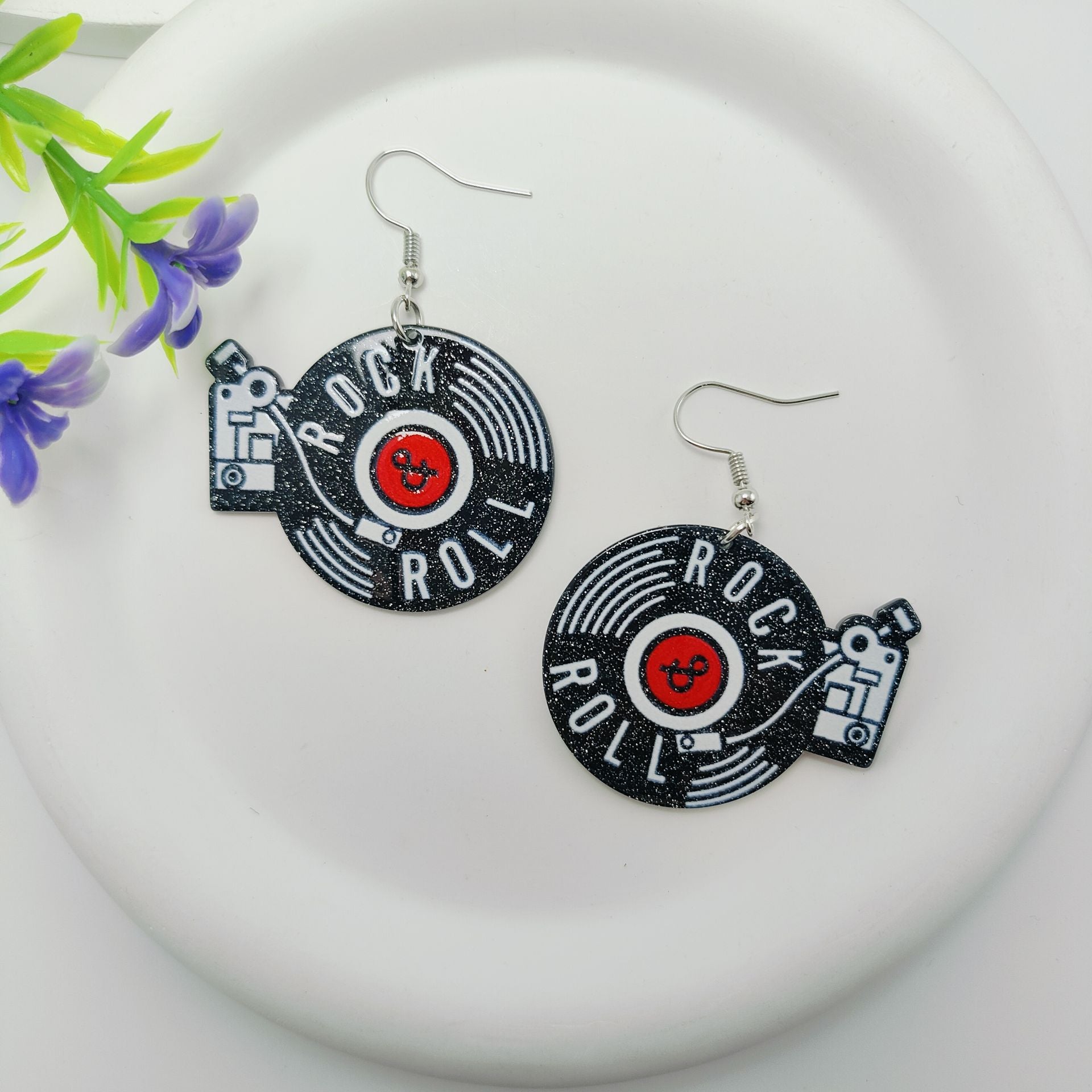 Wholesale Acrylic Retro Nostalgic Rubik's Cube Cute Cartoon Game Console Earrings ACC-ES-Qiyu021