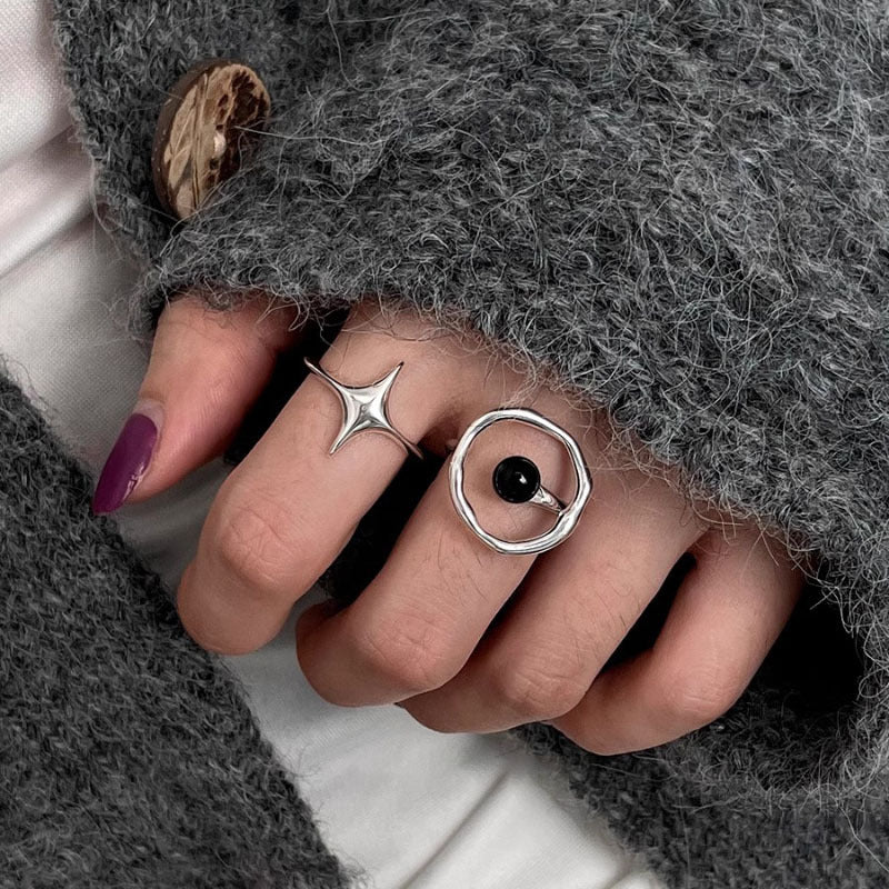 Wholesale 925 Silver Planetary Zircon Bead Ring