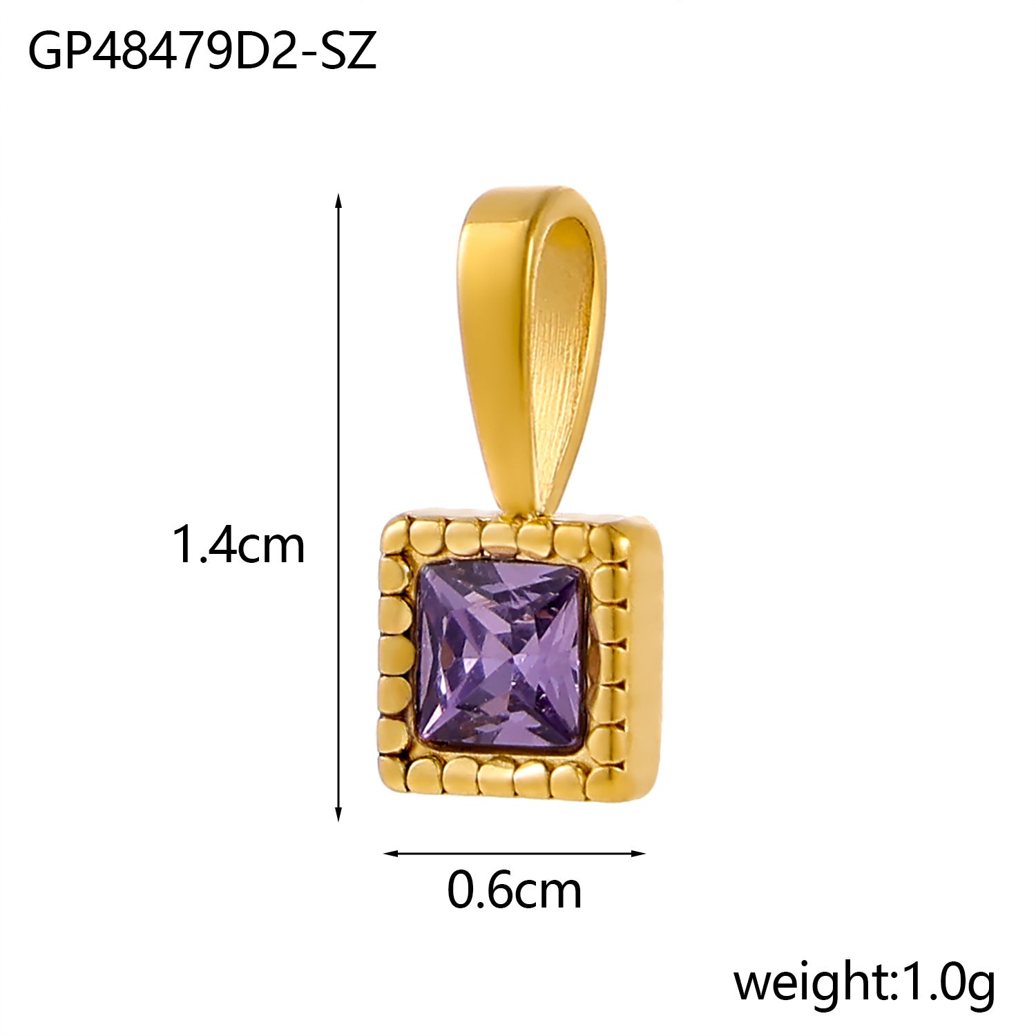 Wholesale DIY Colored Zircon Twelve Birthday Stone Pendant