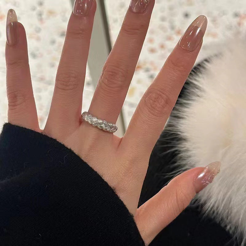 Wholesale  Bow Diamond Ring  Opening Adjustable Ring