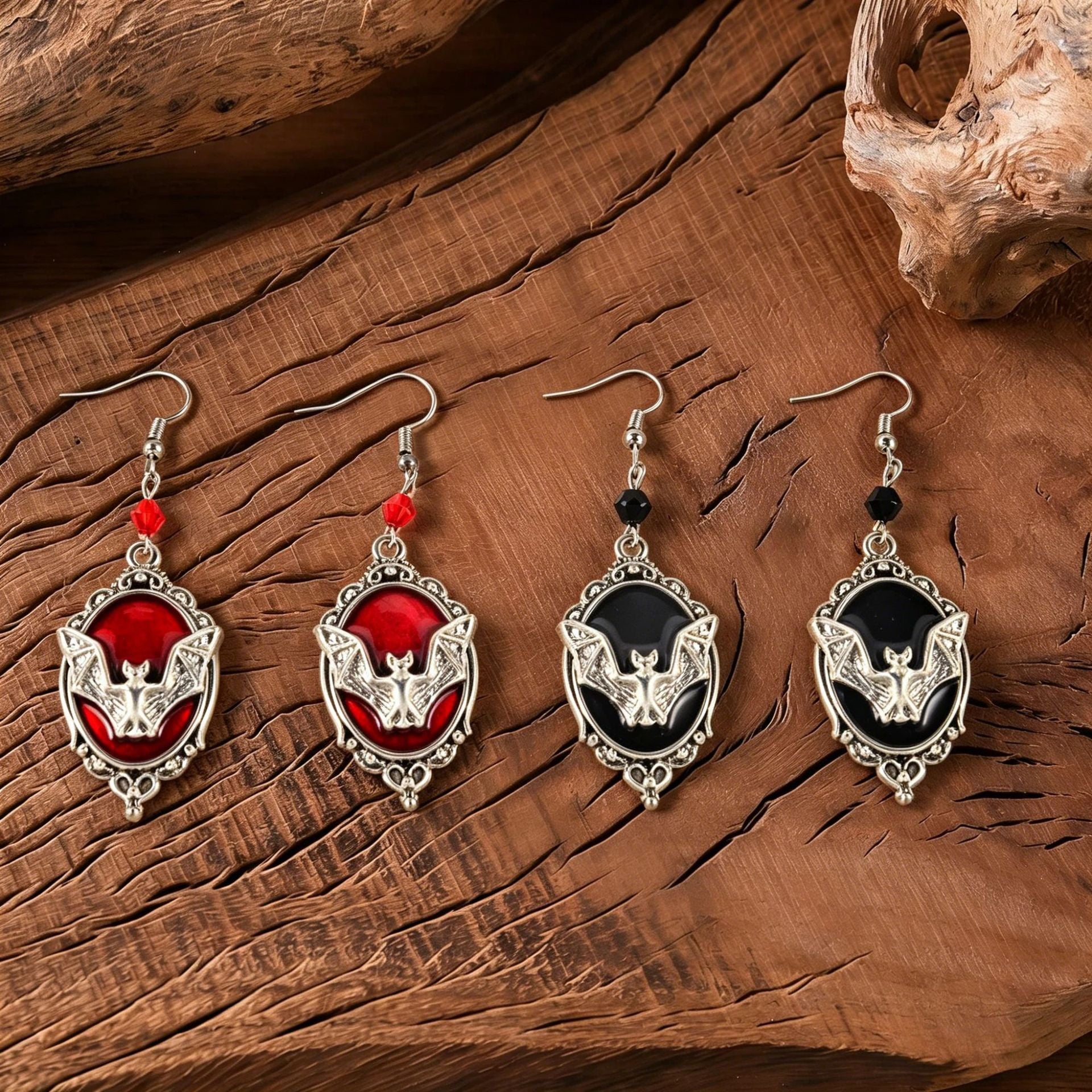 Wholesale Zinc Alloy  Coffin Skull Pendant Ear Hooks Retro Gothic Fashion Jewelry Accessory For Women