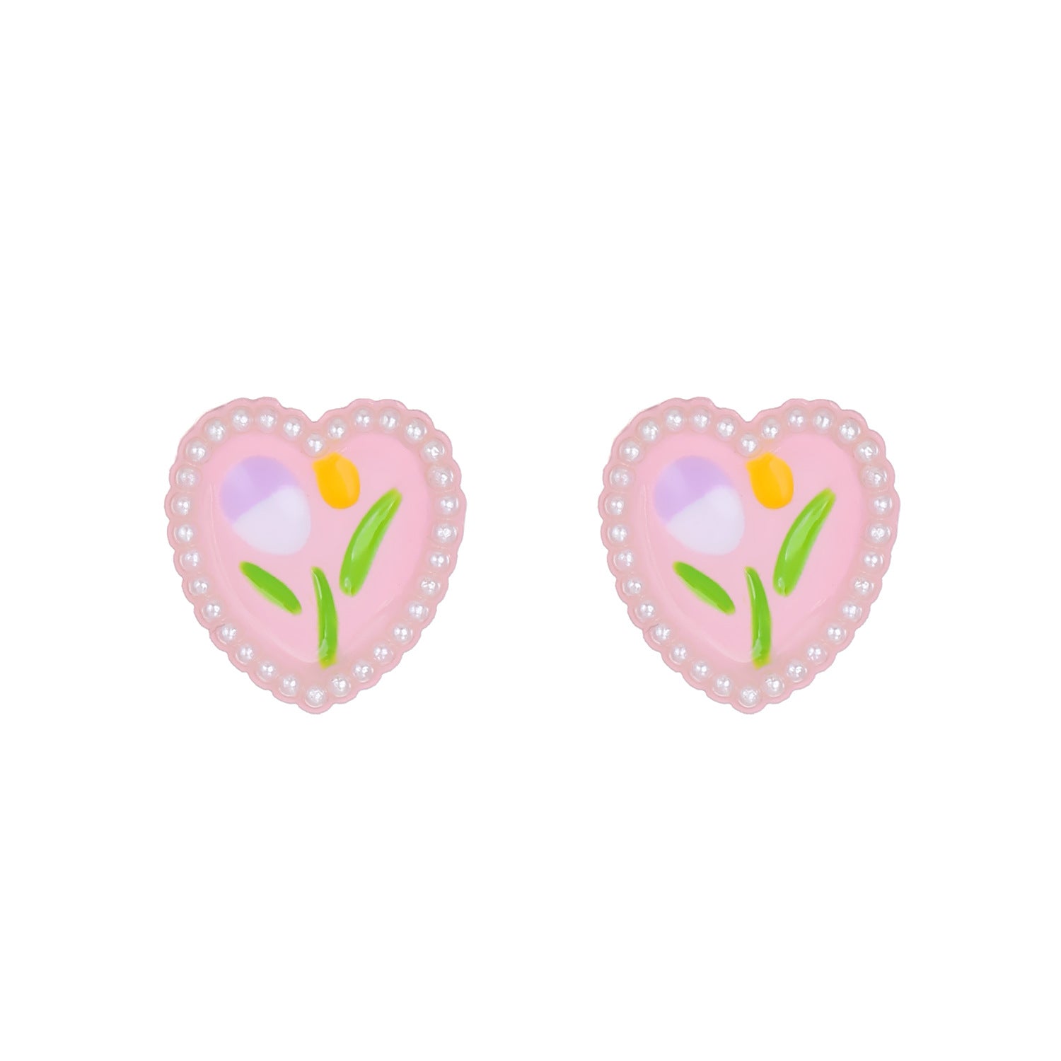 Wholesale Pearl Rose Flower Earrings Love Tulip Earrings ACC-ES-QW014