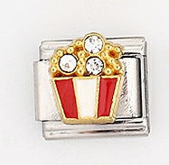 Wholesale Italian Style Modular Hamburger Charm Bracelet Stainless Steel Electroplated Unisex Gift