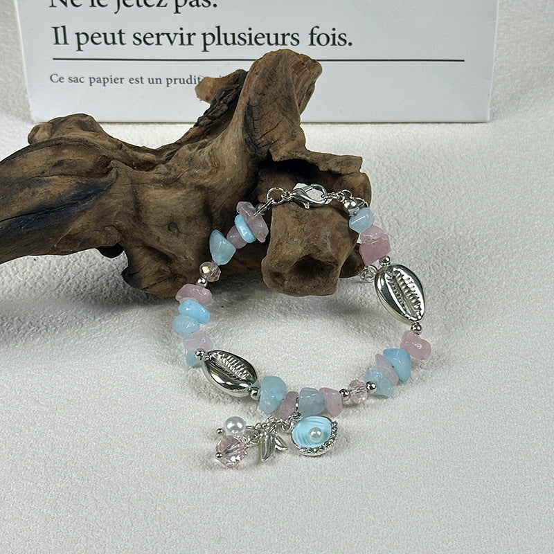 Wholesale  natural crystal irregular gravel bracelet