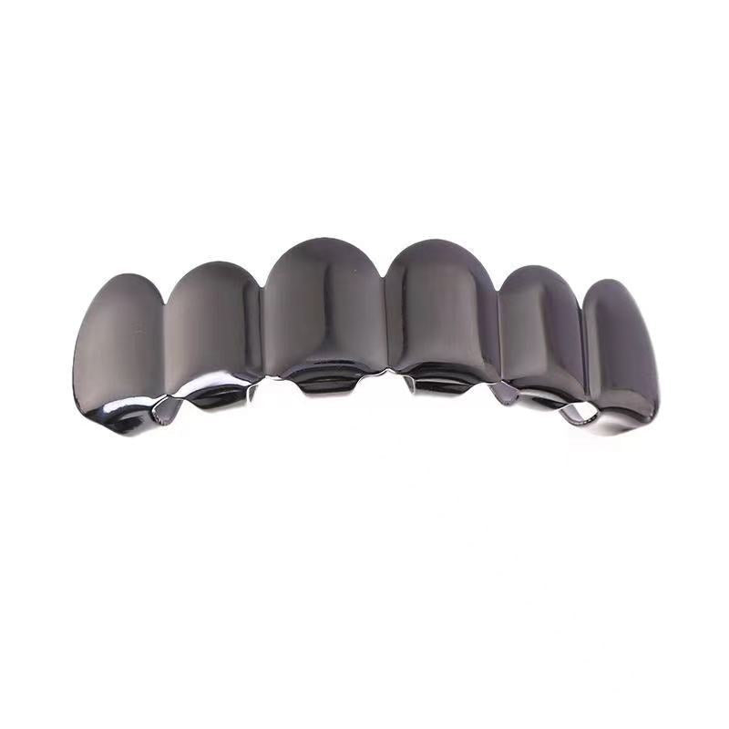 Wholesale Gold Hip Hop Teeth Braces 6 Upper 6 Lower Smooth Surface Fashion Accessory
