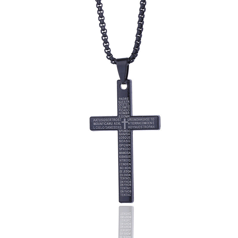 Wholesale Cross Hip Hop Pendant Necklace