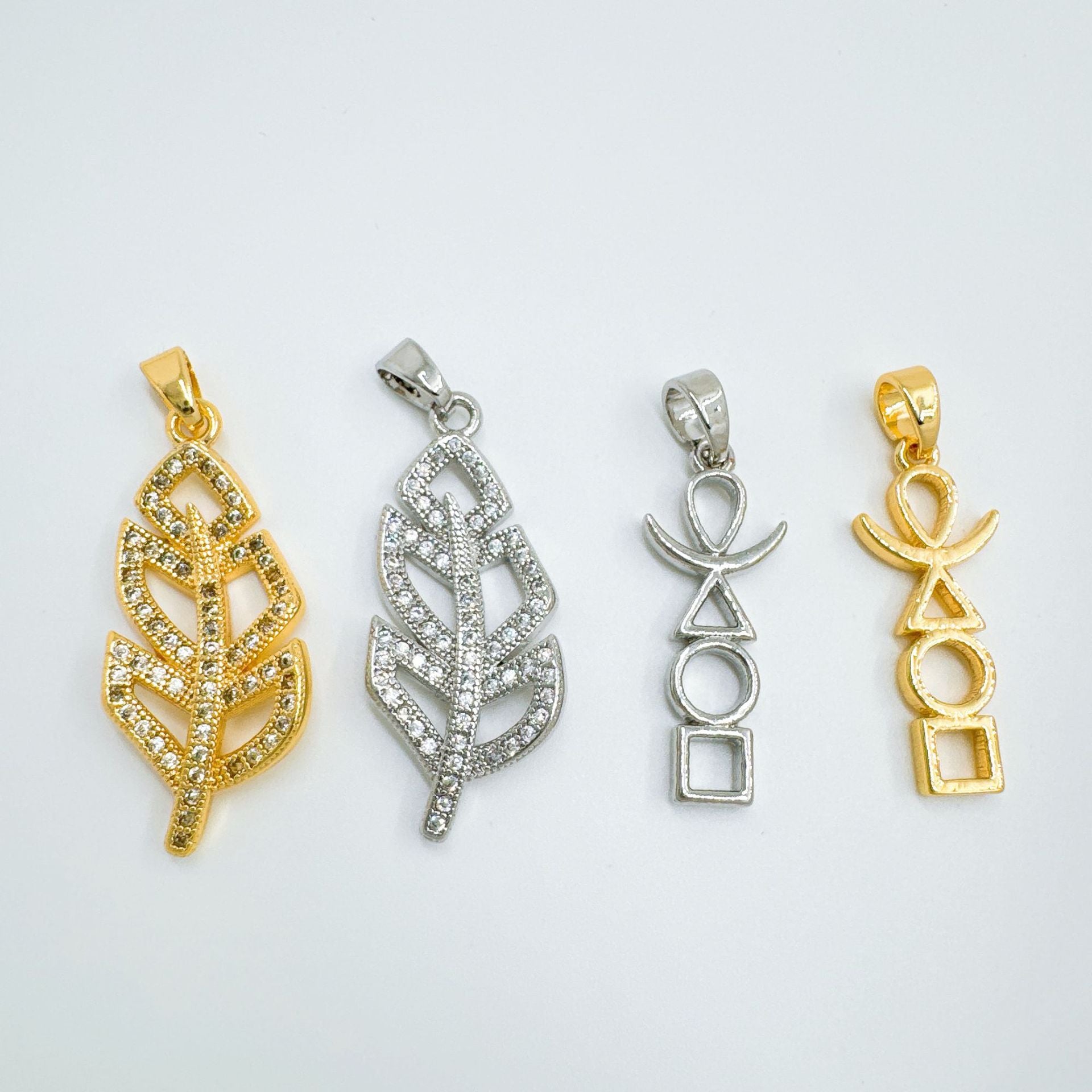 Wholesale European Style Leaf Fairy Necklace Copper Zircon Gold Plated Fashion Accessory