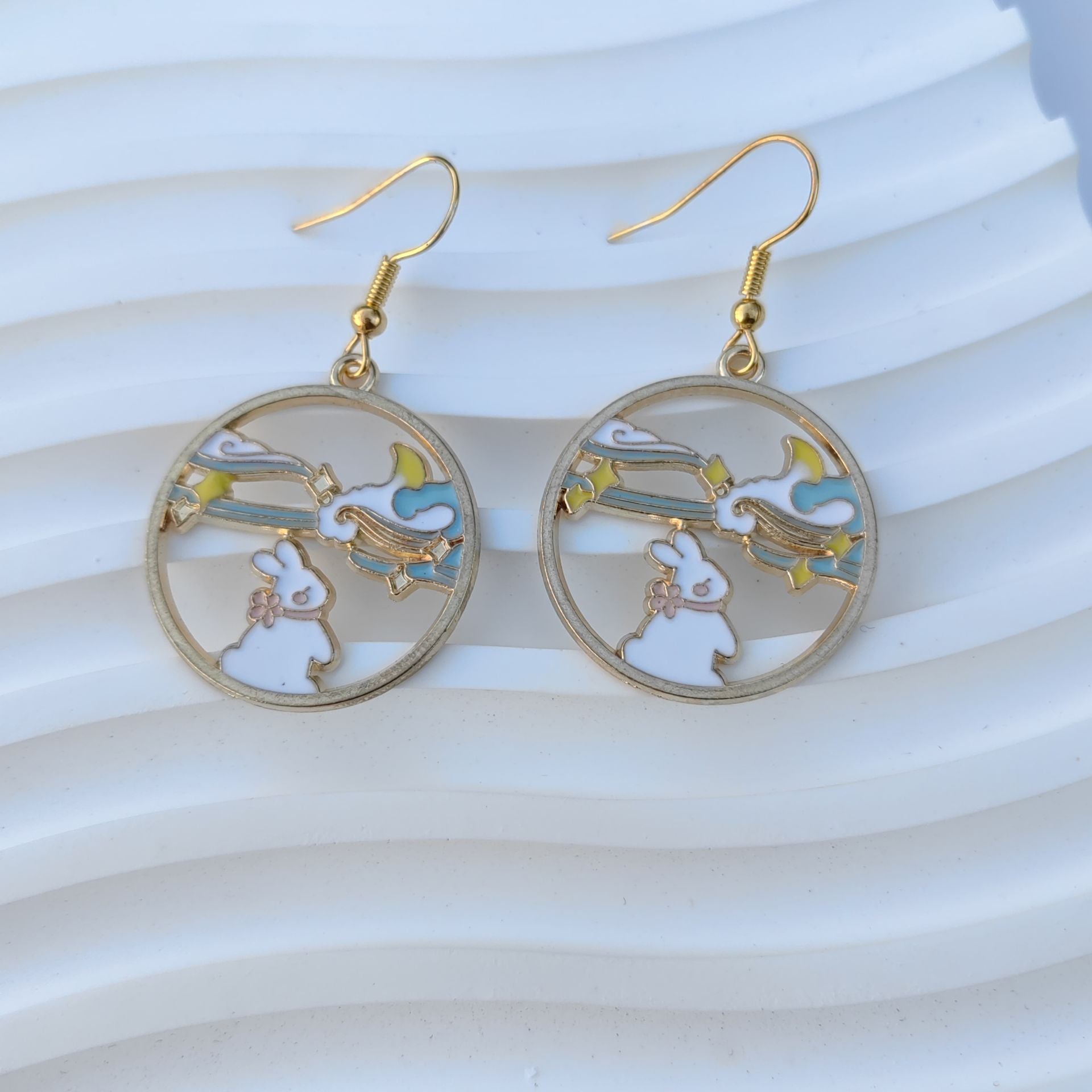 Wholesale Vintage Oil Dripping Earrings ACC-ES-Mindin005