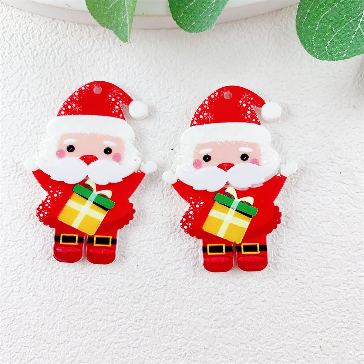 Wholesale 10pcs Acrylic Double Layer Christmas  Pendant