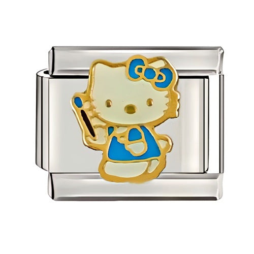 Wholesale Italian Charm Starter Bracelets DIY square Single Section Creative Stainless Steel Composable Bracelet