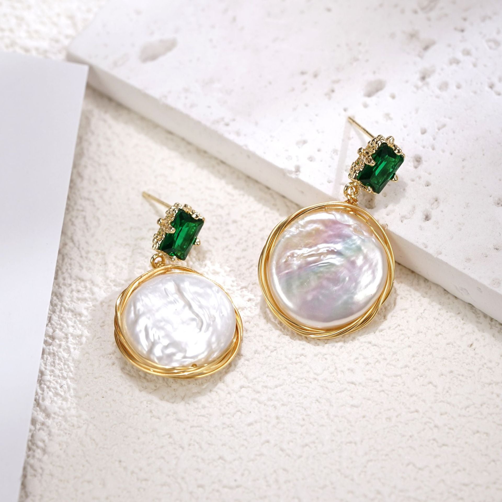 Wholesale  Baroque Pearl Earrings Irregular Earrings  Light Luxury Earrings