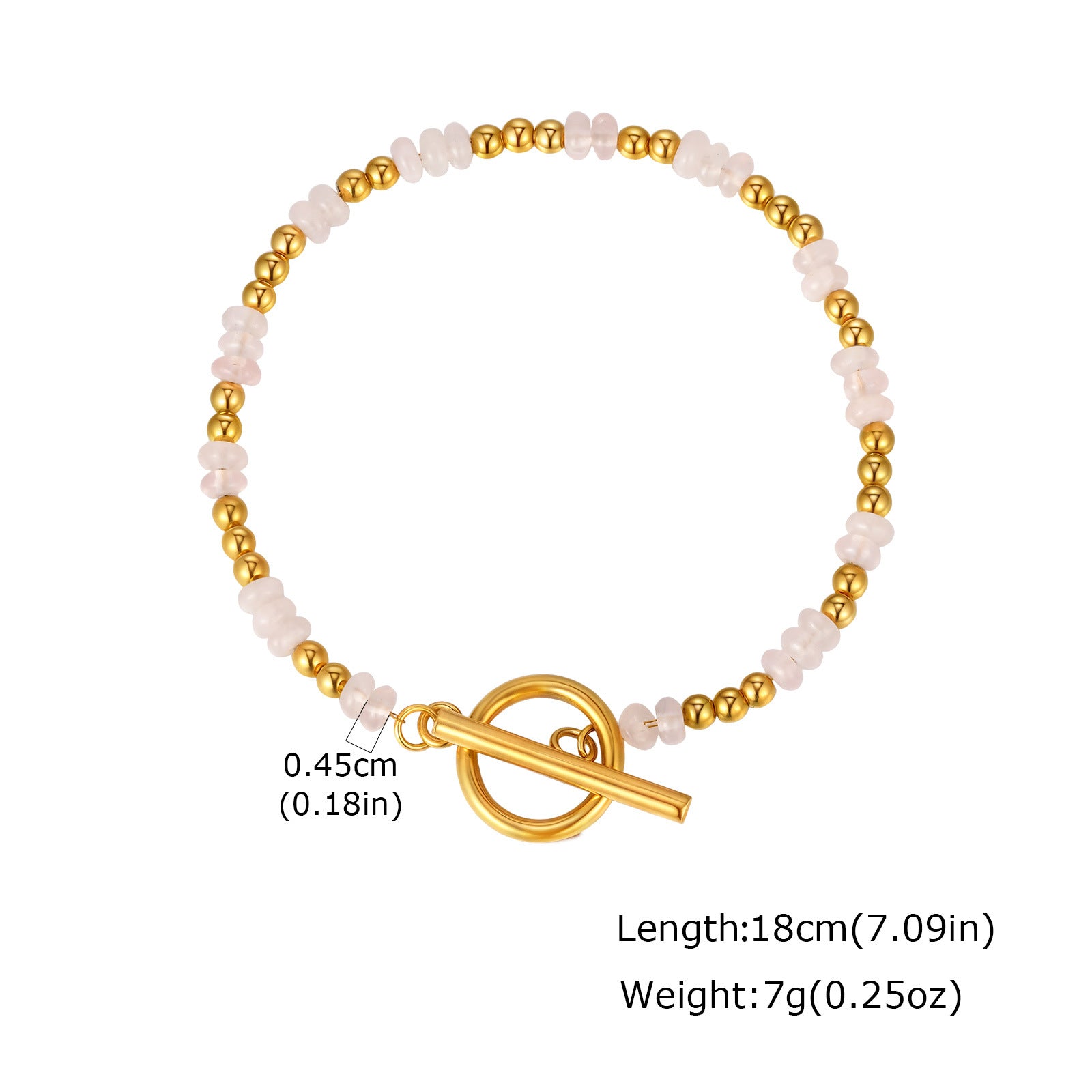 Wholesale Stainless Steel Colorful Natural Stone Beaded Bracelet Women S Fashion Jewelry Accessory