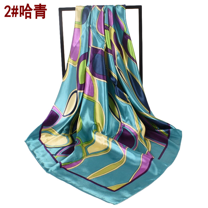 Wholesale Geometric  Silk 90 Large Square Scarf