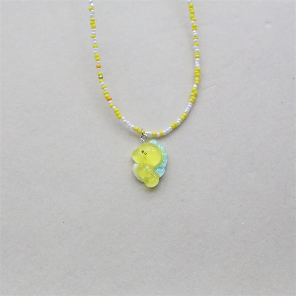 Wholesale Starfish Mermaid Octopus Pendant Rice Bead Necklace