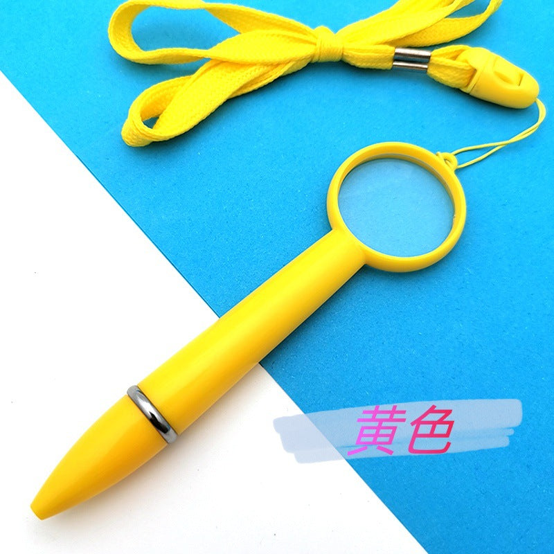 Wholesale Creative magnifying glass ballpoint pen lanyard gift pen