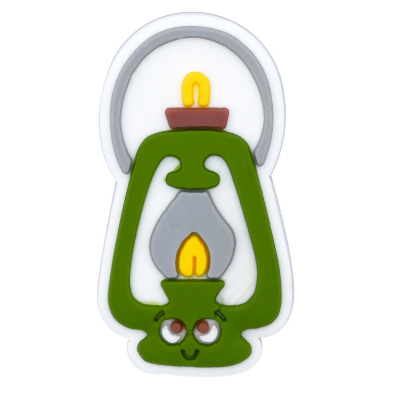 Wholesale Random 100pcs Cartoon Camping Series PVC Soft Rubber Shoe Buckle Decoration ACC-SC-RYY061