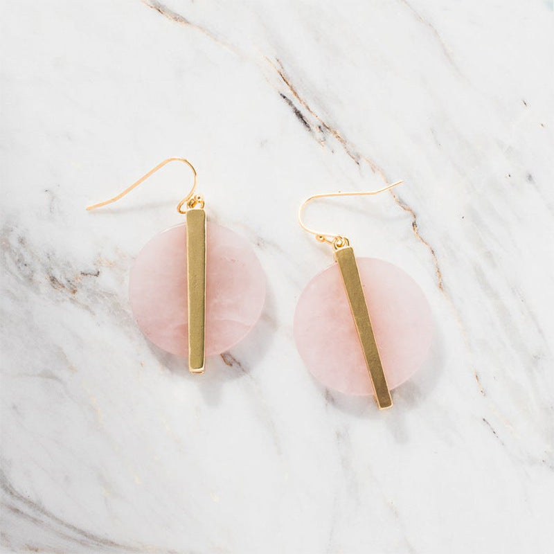 Wholesale Retro Geometric Acrylic Earrings Two-Color Inlaid Women' s Boutique Resale