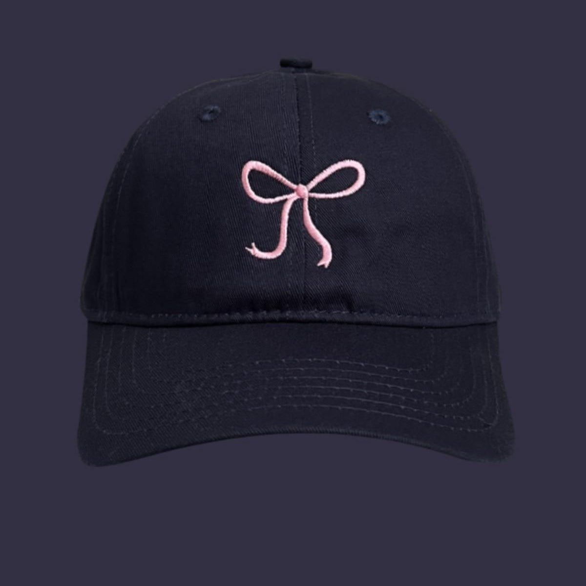 Wholesale Pink Bow Embroidered Cotton Baseball Hat ACC-HT-LuXi001