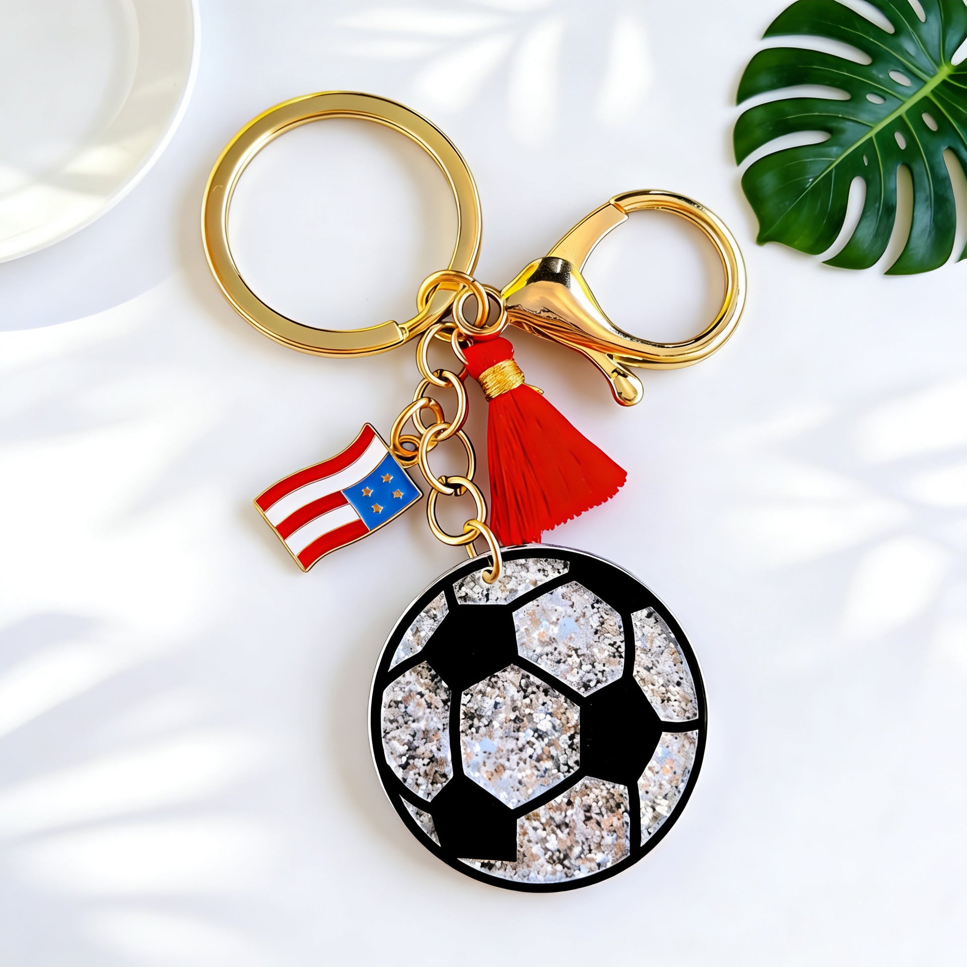 Wholesale Acrylic USA Canada Mexico World Cup Basketball,  Rugby,  Football,  Baseball Keychain