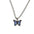 Wholesale Blue Titanium Steel Butterfly Necklace