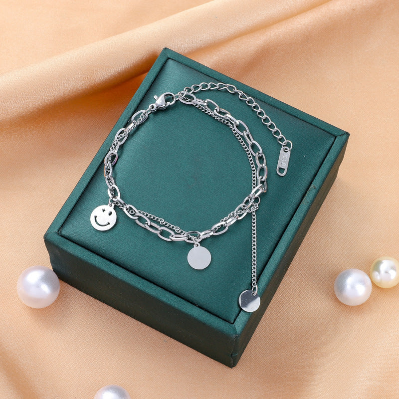 Wholesale Smiley Face Titanium Steel Bracelets ACC-BT-Chengy005