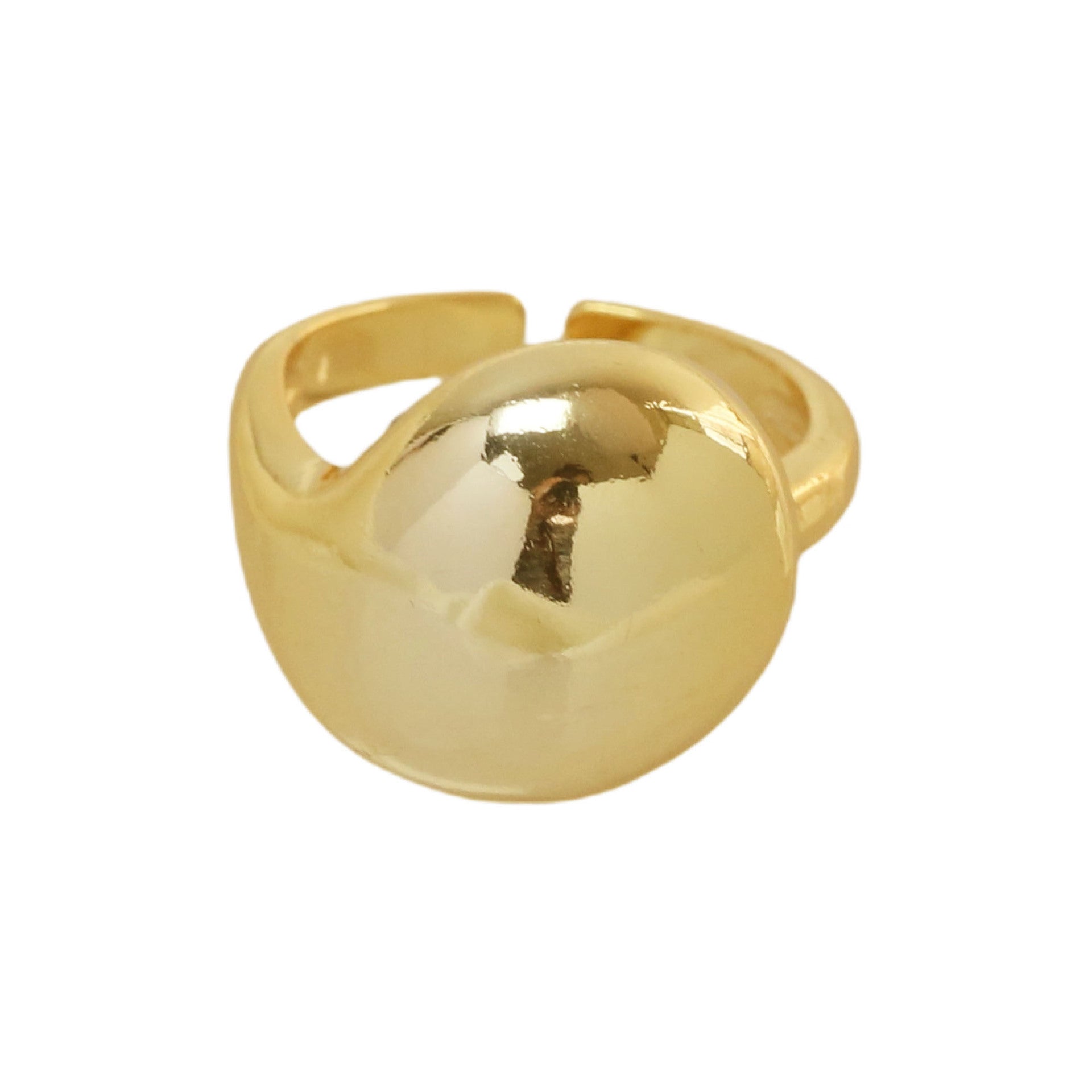 Wholesale  18K Gold Brass Geometric Glaze Comma Ring