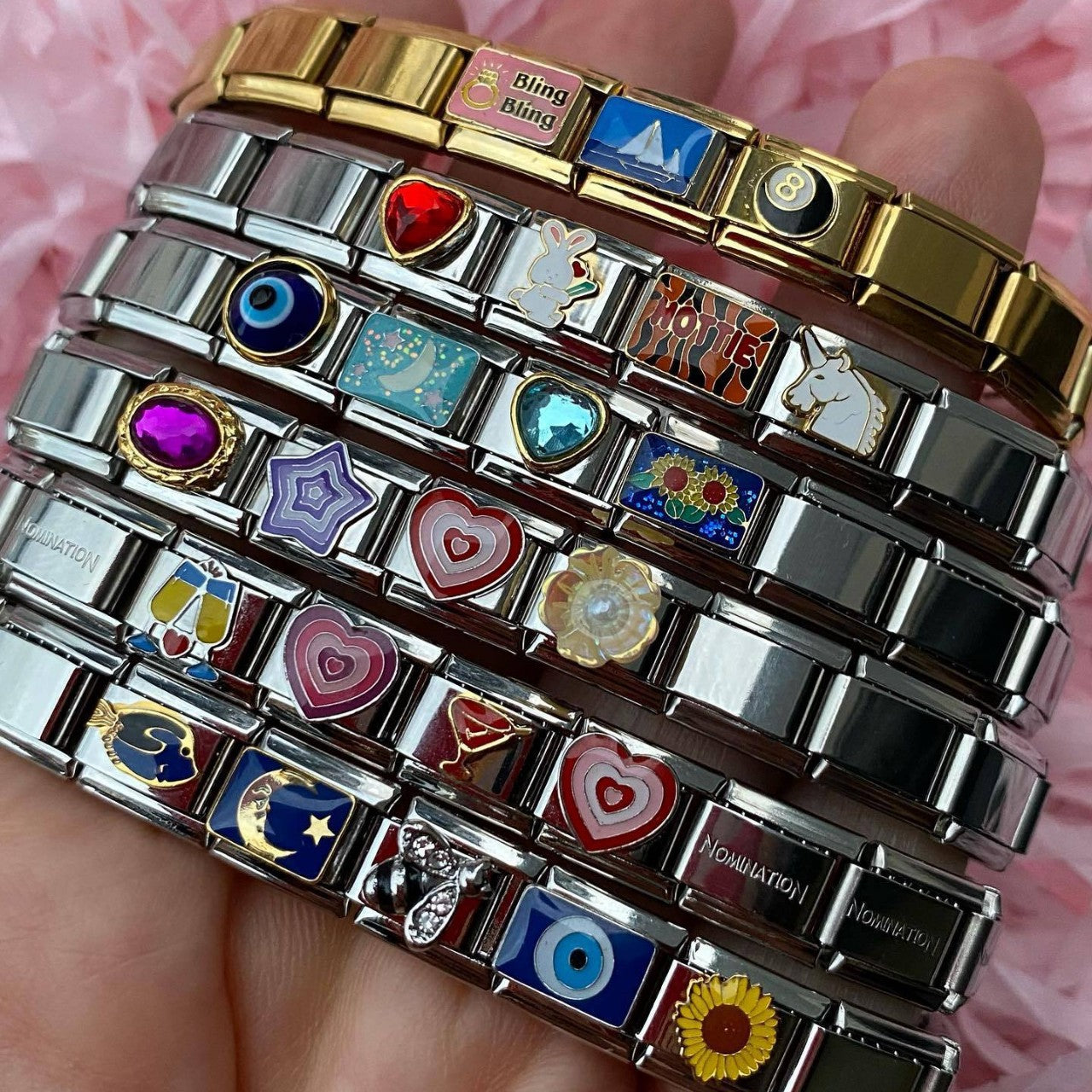 Bracelet de charme italien en gros 9 mm DIY Splicing Bracelet composable créatif en acier inoxydable créatif