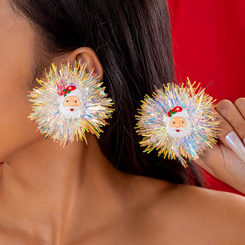 Wholesale Fashion Ribbon Hair Ball  Earrings