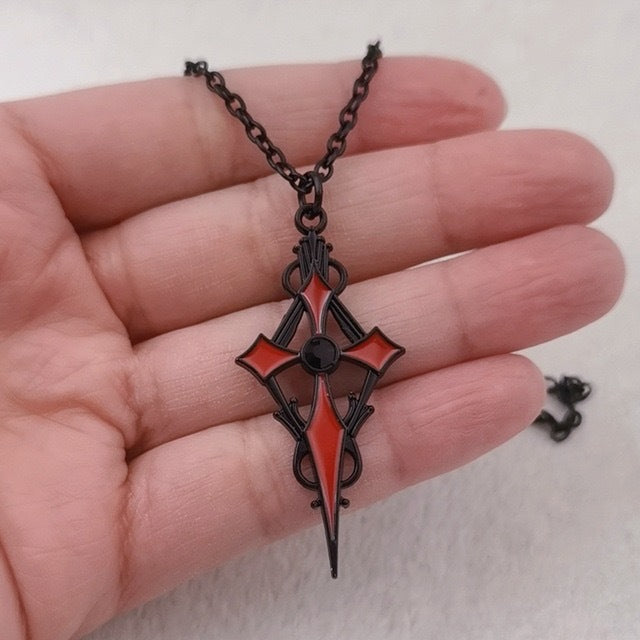 Wholesale Dark Gothic Cross Necklace Earrings ACC-ES-XiangX003