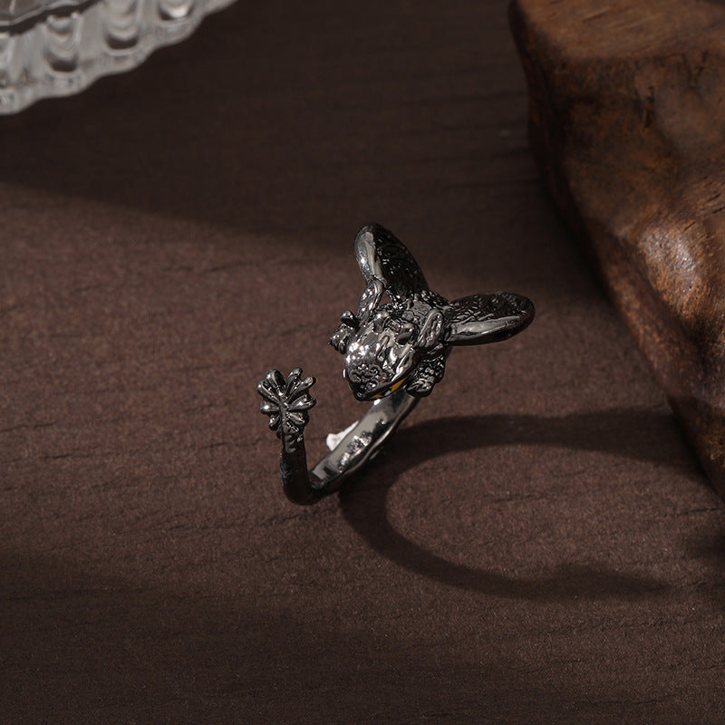 Wholesale Men's Hip-hop Style Retro Zinc Alloy Open Adjustable Ring ACC-RS-YunJ016