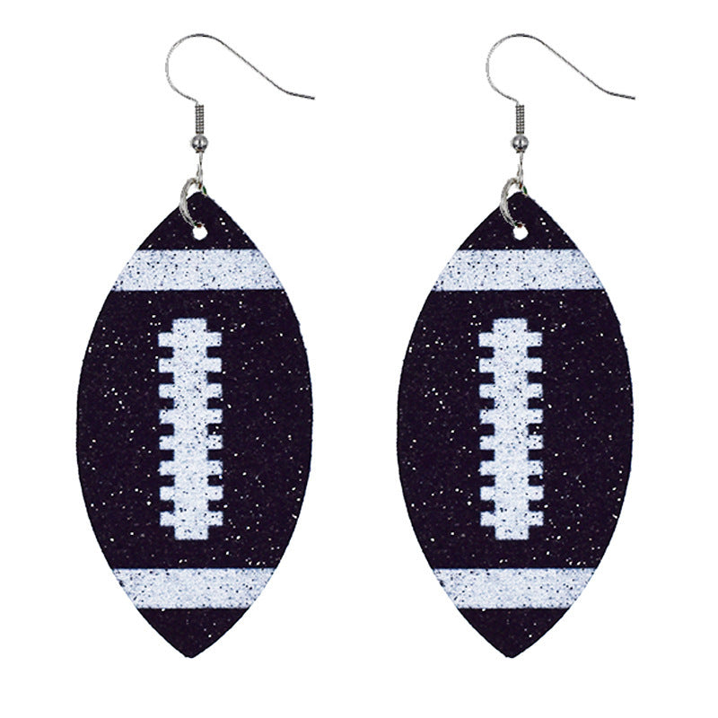 Wholesale  Creative Rugby Sequin Earrings