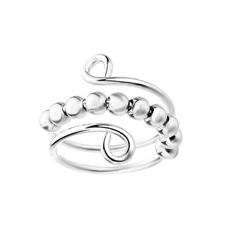 Wholesale  Rotating Color Opening Rotating Rainbow Beads  Ring