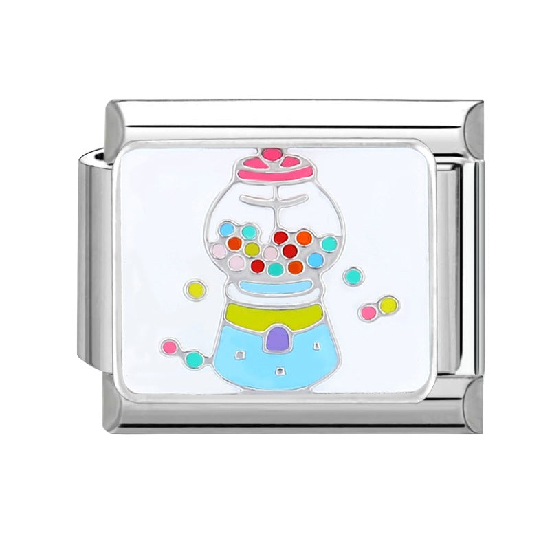 Großhandel italienisches Charmearmband 9mm DIY Spleißen süßer kreativer Anhänger Titanium Stahl komponierbares Armband