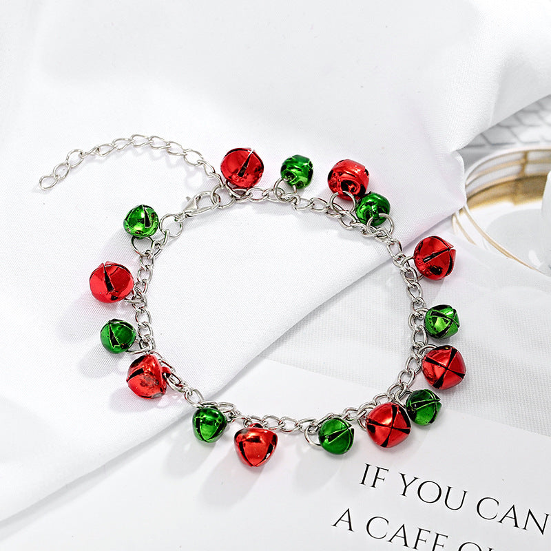 Wholesale Christmas Necklace Colorful Bell Necklace Bracelet Earrings Jewelry Set ACC-NE-TuCai002